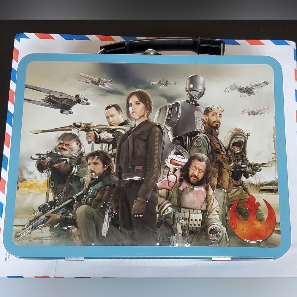 Rogue One Star Wars Metal Storage Case Or Lunchbox with Rebel Alliance Emblem